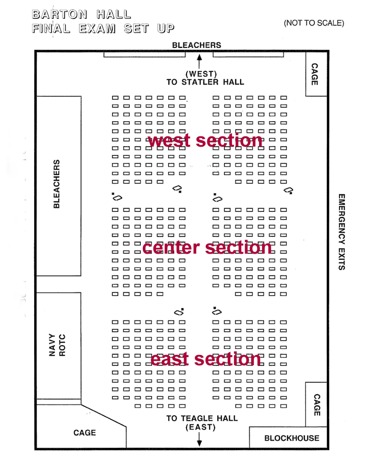 Barton Hall Exam Protocol Academic and Event Scheduling